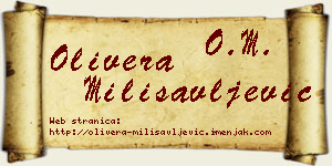 Olivera Milisavljević vizit kartica